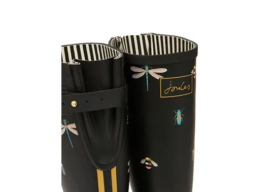 Printed wellies with adjustable back gusset best sale