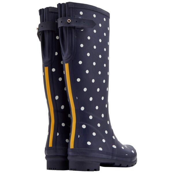 Joules Navy Spot Wellies With Adjustable Back Gusset | Torne Valley