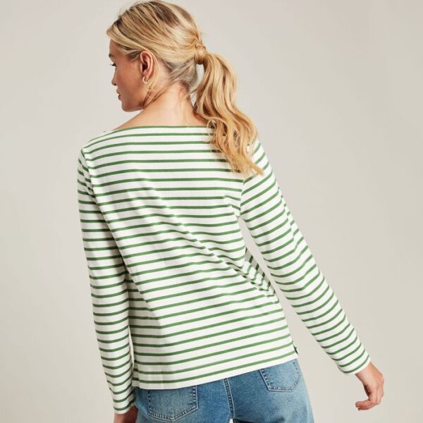 Joules Brancaster Green Striped Top