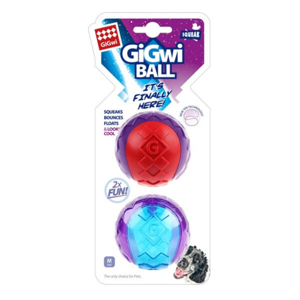 GIGWI BALL WITH SQUEAKER 2PK | Torne Valley