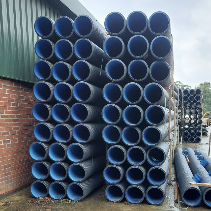 Job Lot Available. 200 Lengths of 300mm x 6m Twinwall Pipe