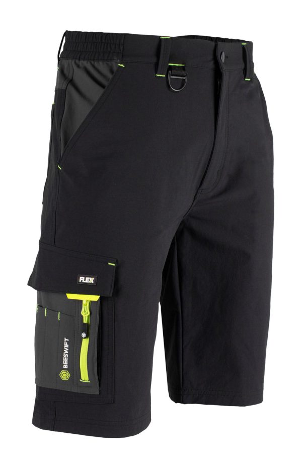 Beeswift Flex Workwear Shorts Black/Grey