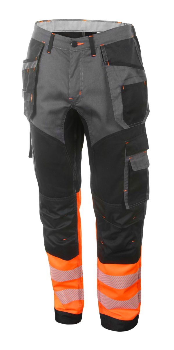 Beeswift Deltic Hi-vis Two-tone Trousers Orange/Black