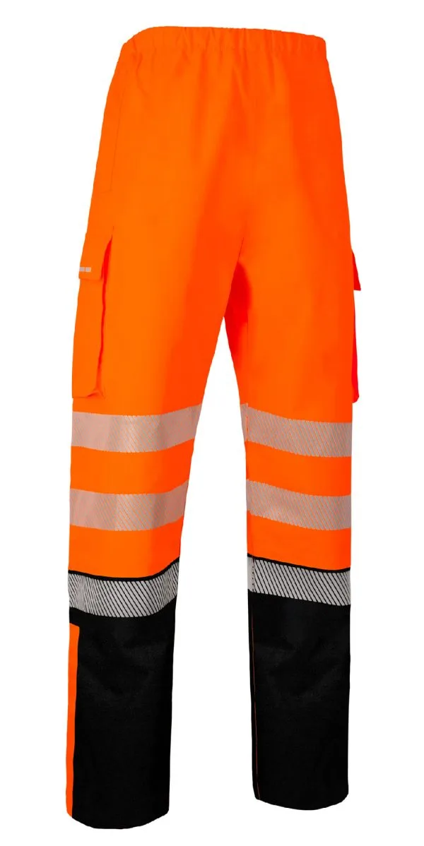 Beeswift Deltic Hi-vis Two-tone Ripstop Waterproof Overtrouser Orange/Black