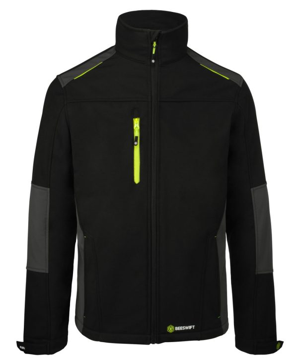 Beeswift Flex Softshell Jacket Two-tone Black/Grey