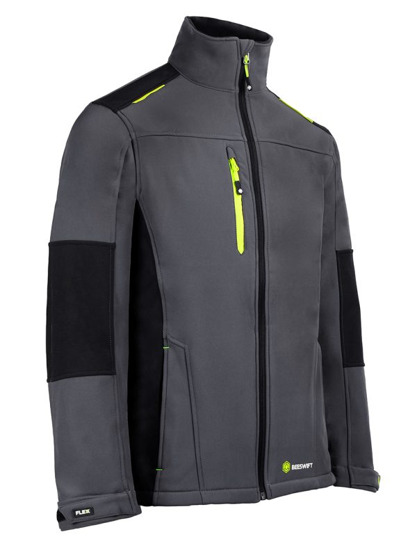 Beeswift Flex Softshell Jacket Two-tone Grey/Black