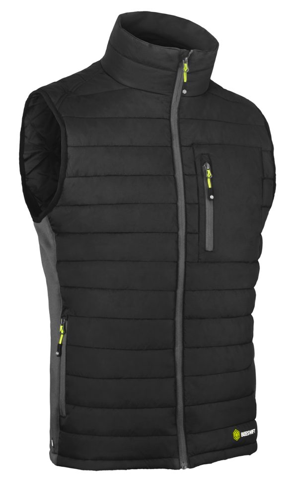 Beeswift Flex Padded Bodywarmer Gilet Black/Grey