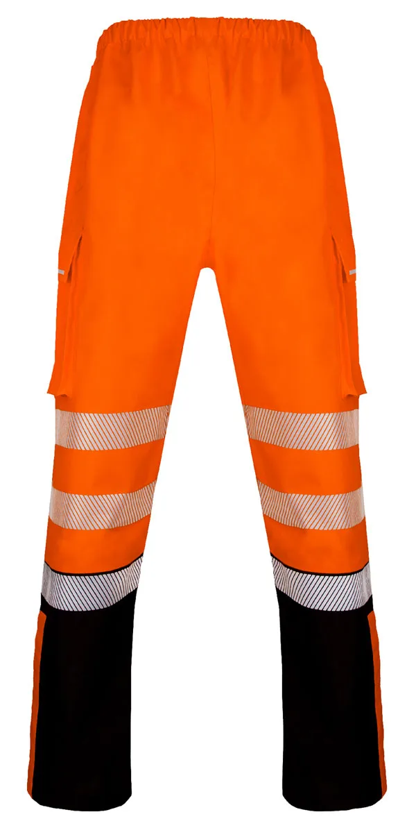 Beeswift Deltic Hi-vis Two-tone Ripstop Waterproof Overtrouser Orange/Black