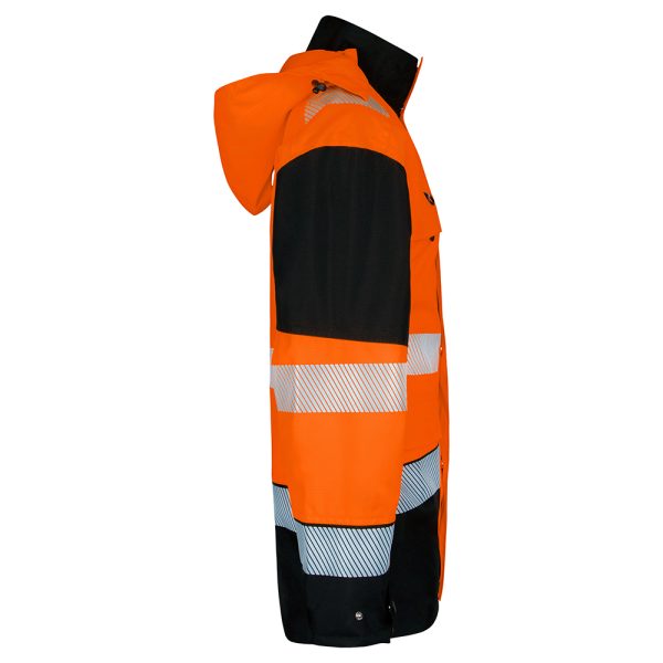 Beeswift Deltic Hi-vis Two-tone Ripstop Waterproof Rail Jacket Orange/Black