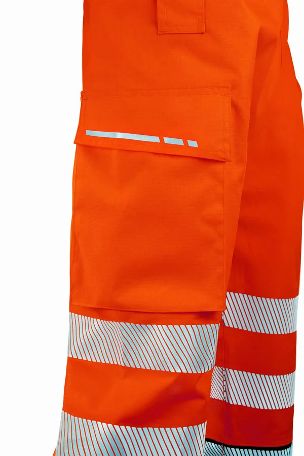 Beeswift Deltic Hi-vis Two-tone Ripstop Waterproof Overtrouser Orange/Black