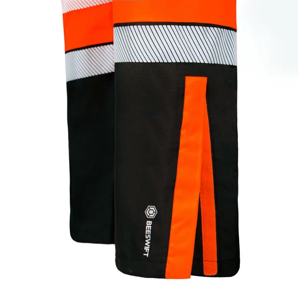 Beeswift Deltic Hi-vis Two-tone Ripstop Waterproof Overtrouser Orange/Black