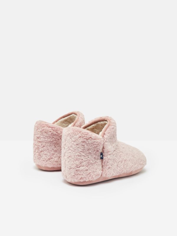 Joules Cabin Luxe Pink Faux Fur Slipper Boots | Torne Valley