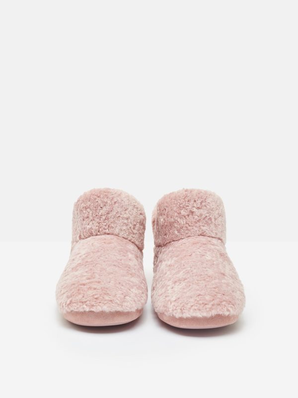 Joules Cabin Luxe Pink Faux Fur Slipper Boots | Torne Valley