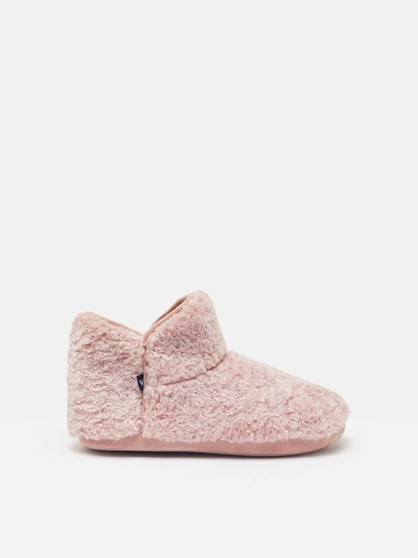 Joules Cabin Luxe Pink Faux Fur Slipper Boots | Torne Valley